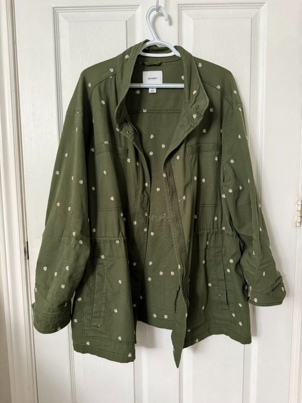 Old Navy Green Daisy Utility Field Jacket - Size 3X